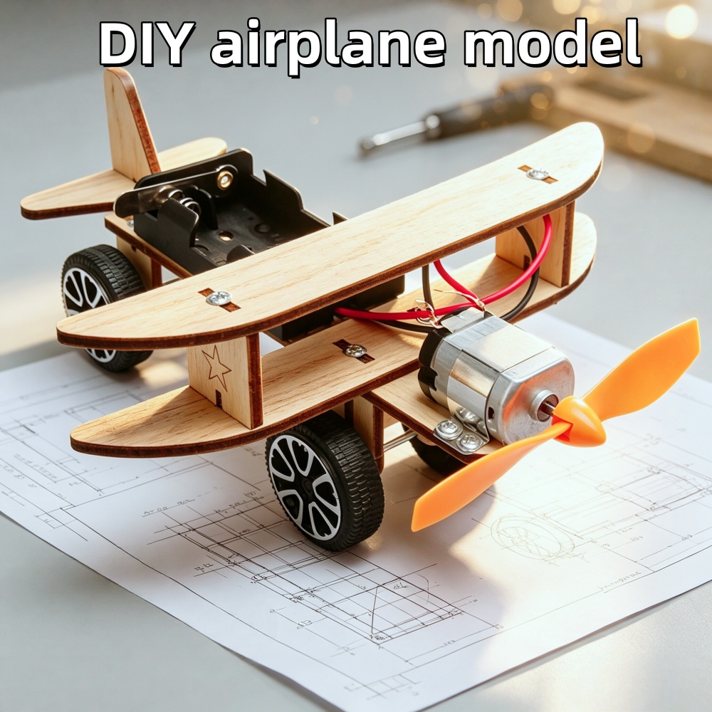 Science Hobby Kit - DIY Assembled Electric Glider Wooden Plane