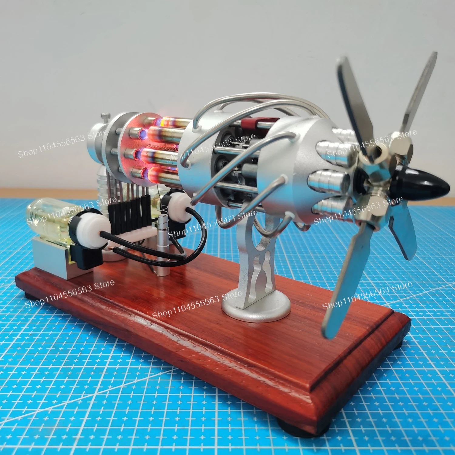 Science Toy - Hot Air 16-Cylinder Stirling Engine Model
