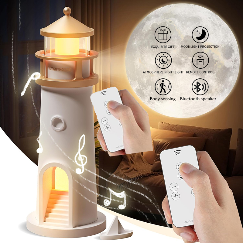 Planetarium Projector Home - Lighthouse Ambient Light Moon Projection Night