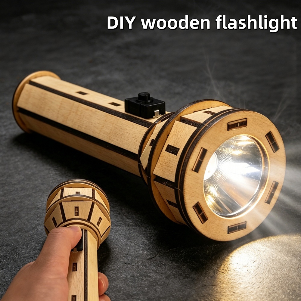 Wooden DIY Flashlight Puzzle K - огляд і ціна Science Project Physics