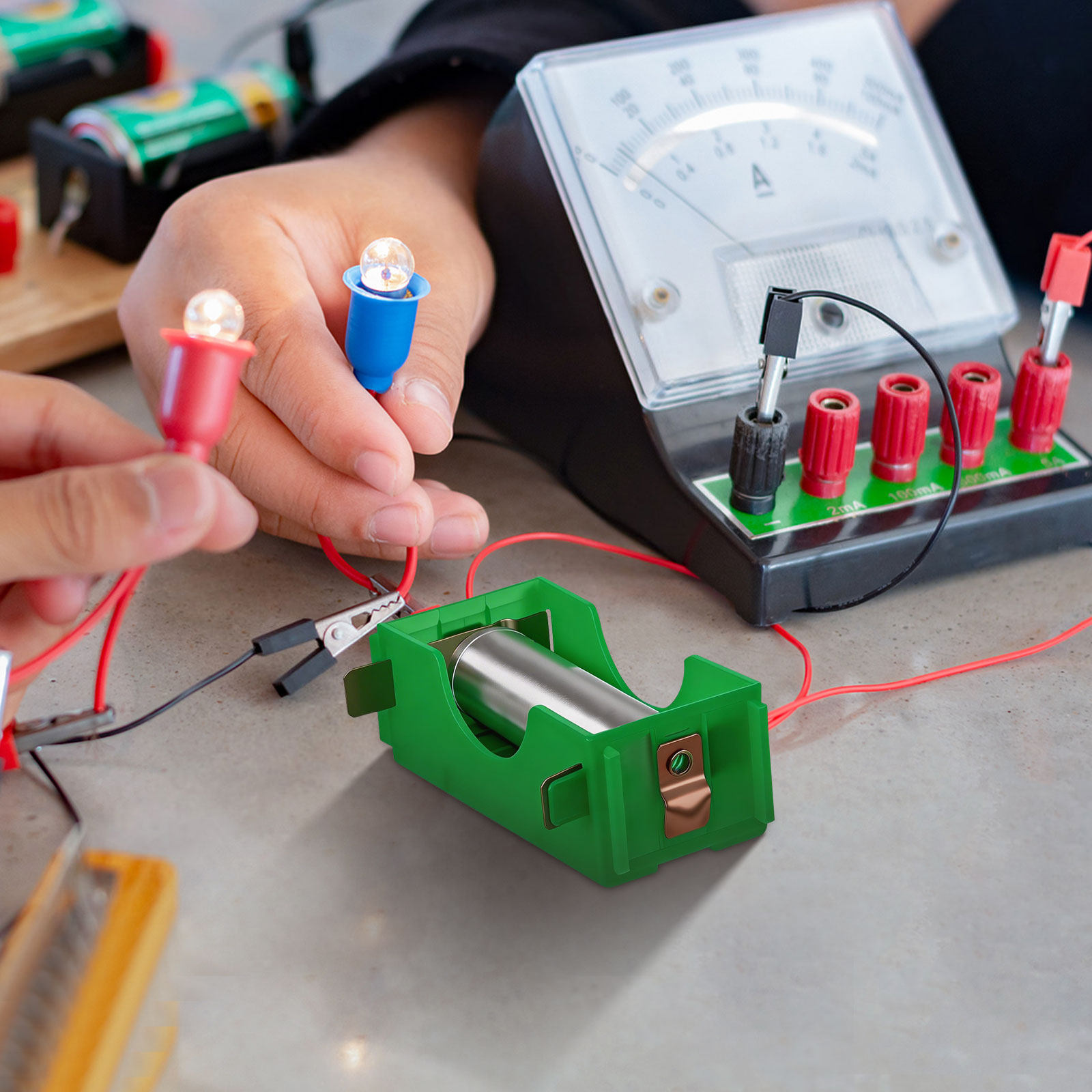 8Pcs Plastic Battery Case Teac - огляд і ціна Science Project Physics