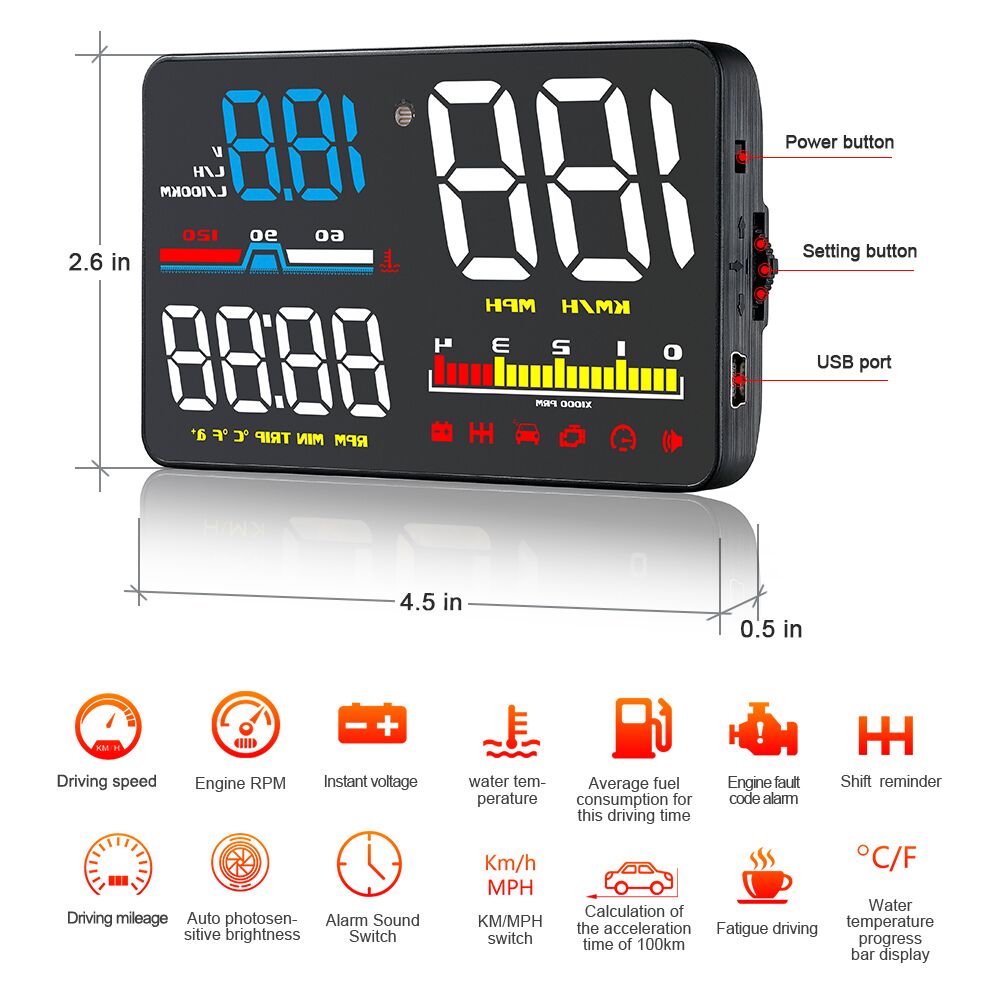 D5000 Digital OBD2 Car Windshi - огляд і ціна Anemometer Wind Speed