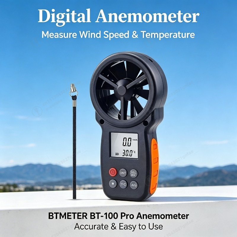 BT-100 Digital Anemometer Hand - огляд і ціна Anemometer Wind Speed