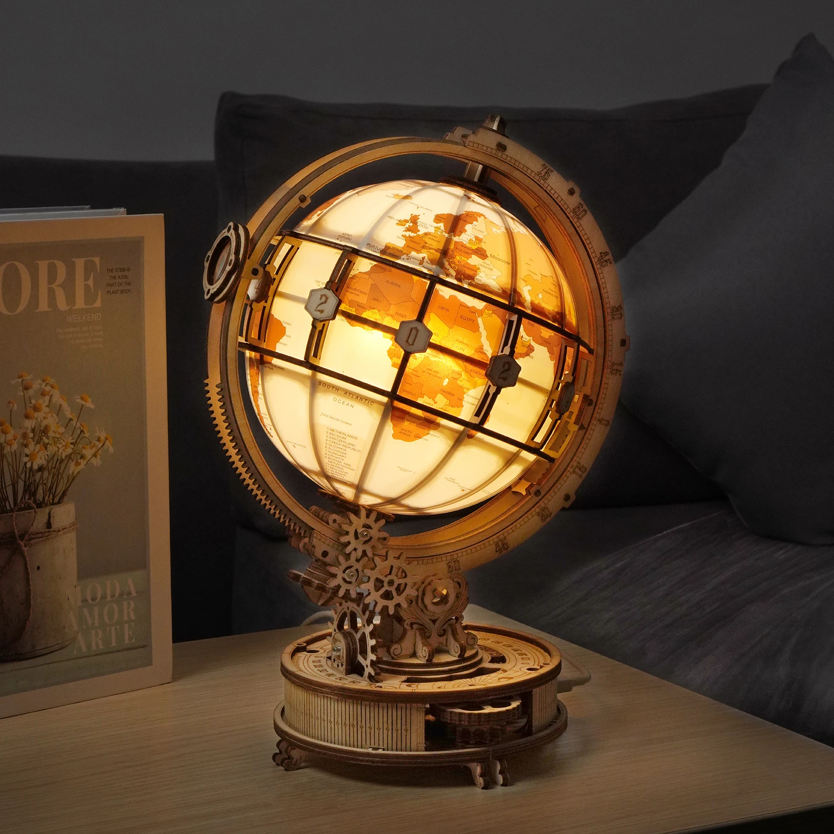 Wooden Globe Lamp 3D Puzzle Ga - огляд і ціна Solar System Orrery